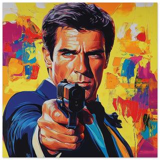 Pierce Brosnan Pop Art Portrait - Bond Style Art Print