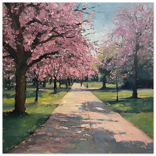 Pink Blossom in Greenwich Park Large Art Print
