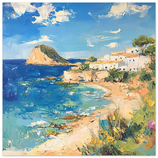 Radiant Summer Shores of Ibiza - Coastal Serenity Art Print