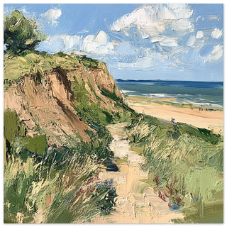 Serene Coastal Path in Hunstanton Art Print