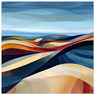 Serenity in Motion - Abstract Sand Dunes of Holkham Art Print