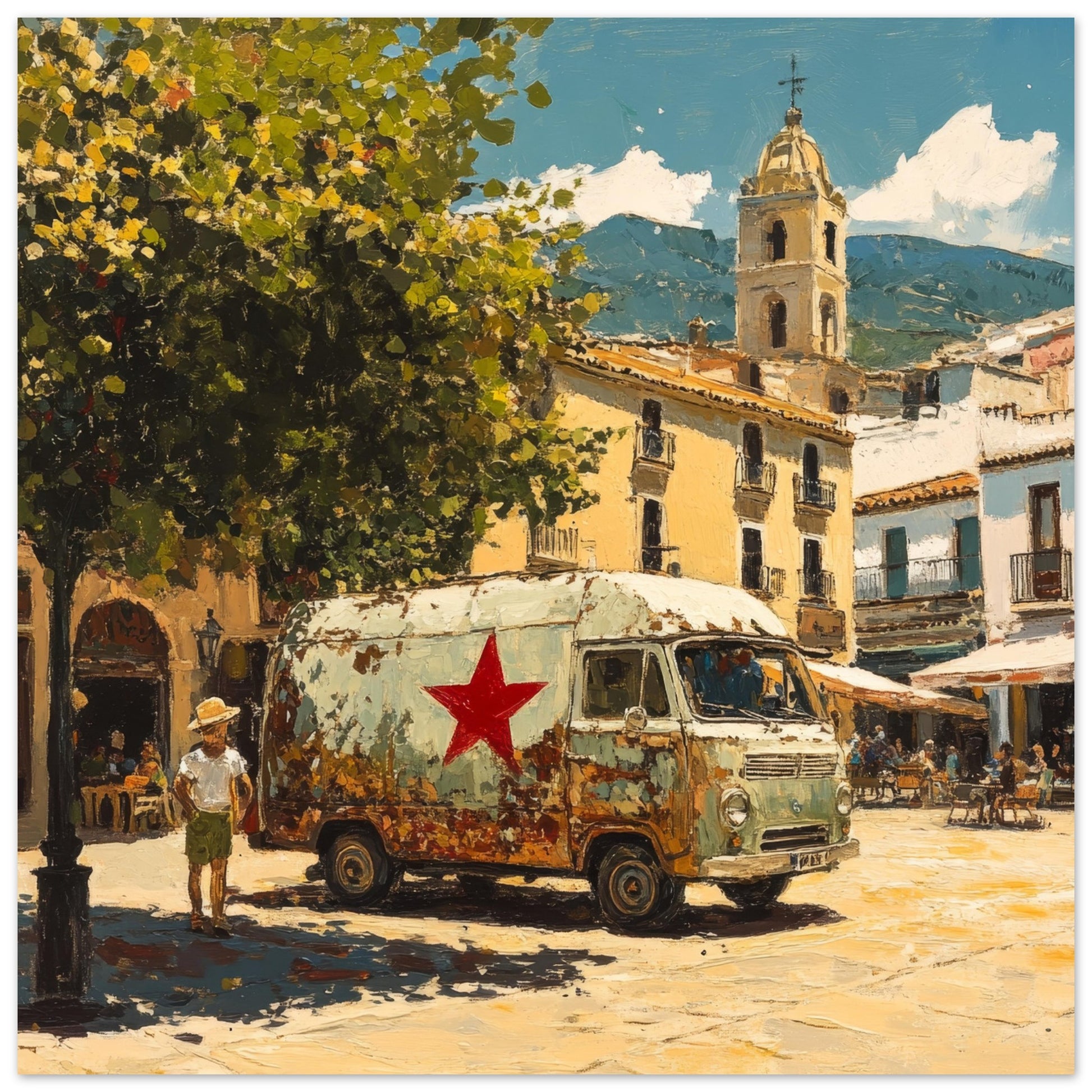 Siesta in the Square: The Old Estrella Van