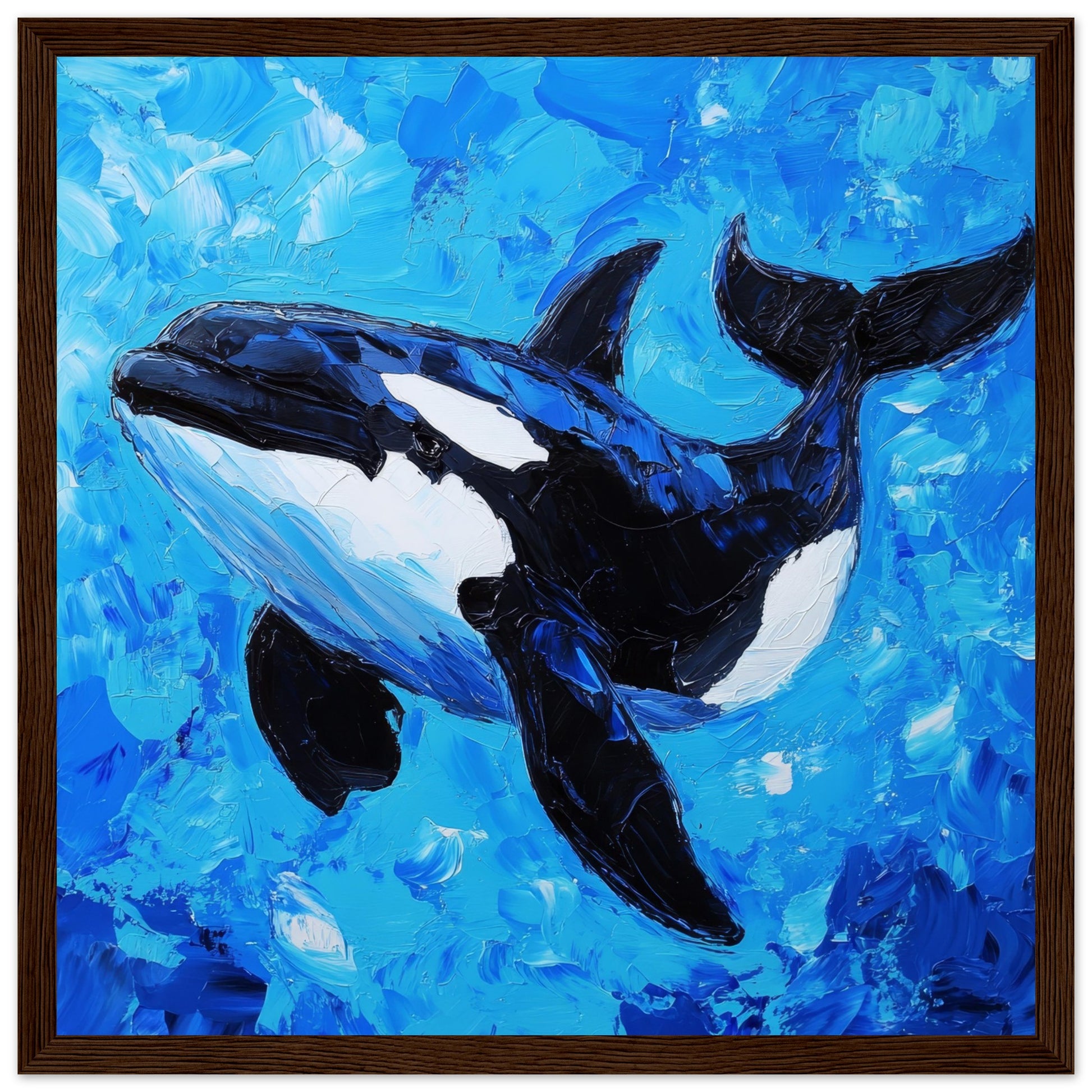 Splash of Majesty Art Print Dark Wood Frame