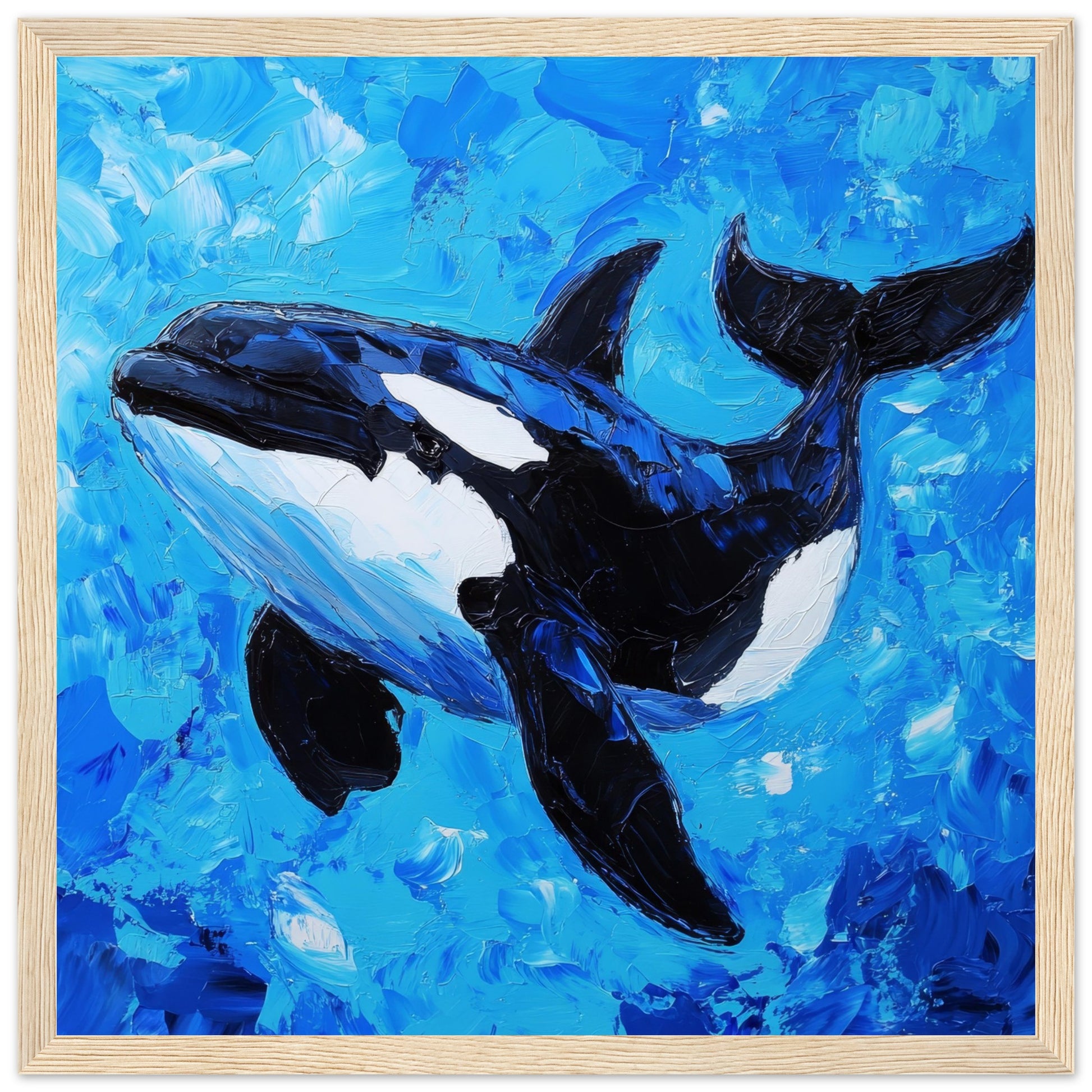 Splash of Majesty Art Print Light Wood Frame