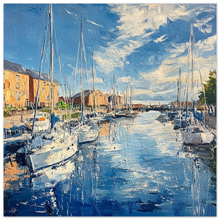 Summer Sun at Hull Marina Large Art Print