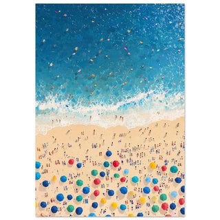 Sun Kissed Bliss - Aerial Adventure on the Colourful Coast Art Print