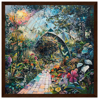 The Magical Eden Project Large Dark Wood Frame Art Print