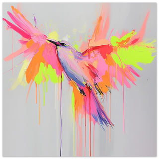 Vibrant Abstract Bird Art Print