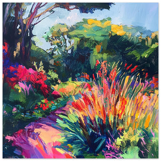 Vibrant Garden Pathway at Kew Art Print