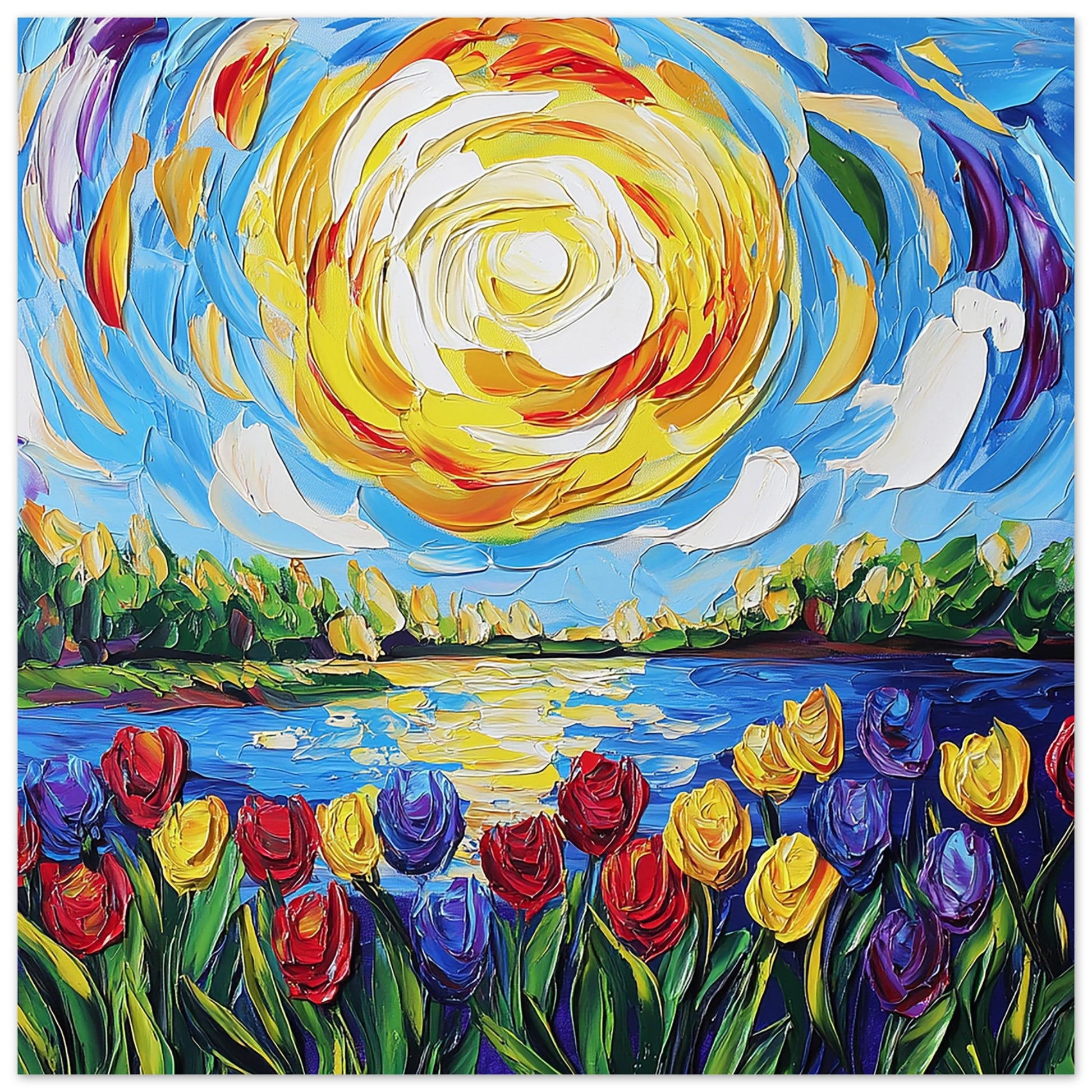 Vibrant Tulip Field Landscape Art with Swirling Sun | By Print Room Lt Image Justin Fields image beautiful image beautiful image beautiful image beautiful image beautiful - Vibrant Tulip Field Landscape Art with Swirling Sun | By Print Room Lt
