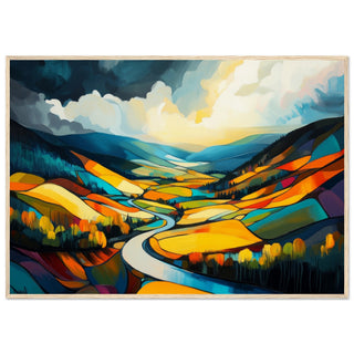 Welsh Valleys of Light Wooden Frame