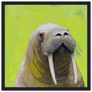 Whiskers and Wisdom Art Print Black Frame
