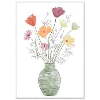Whispers of Blooms Art Print White Frame