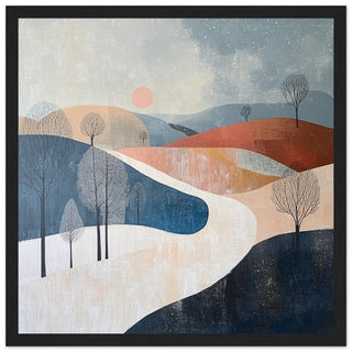 Whispers of Winter's Eve Black Wooden Frame