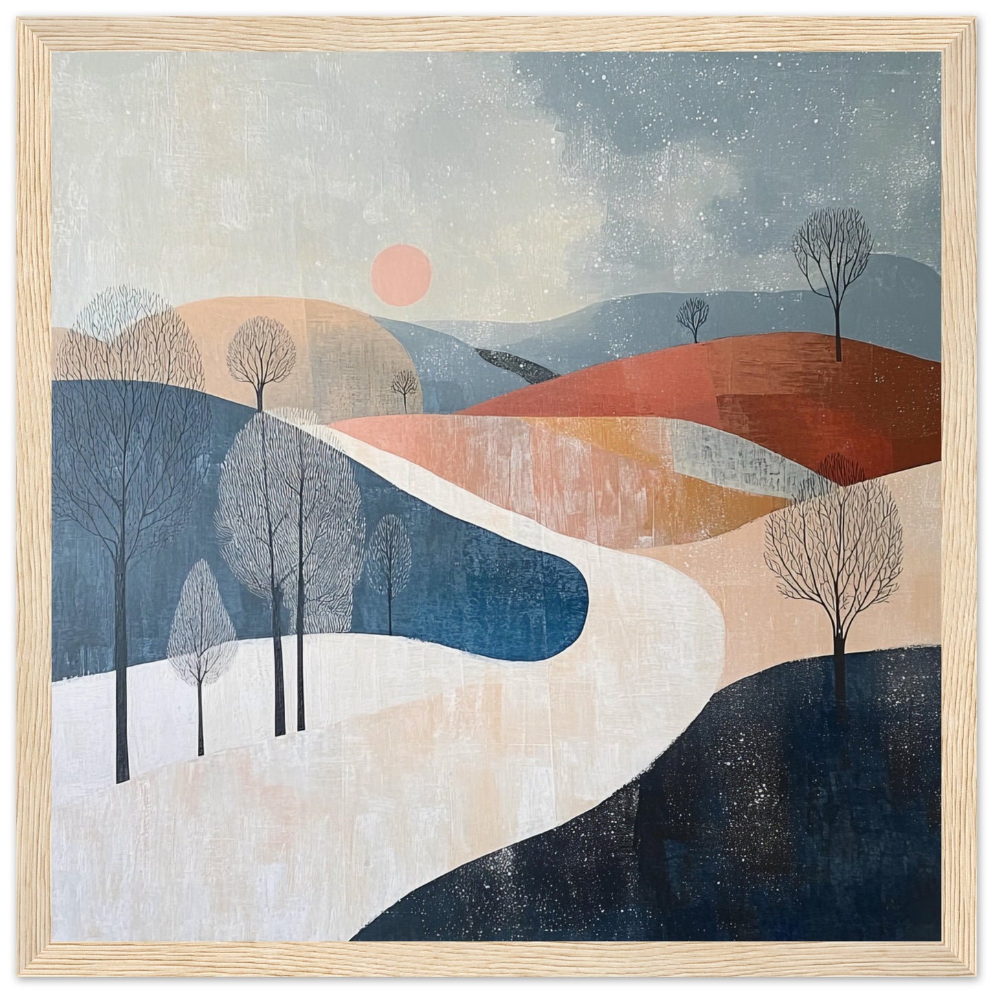 Whispers of Winter's Eve Light Wooden Frame