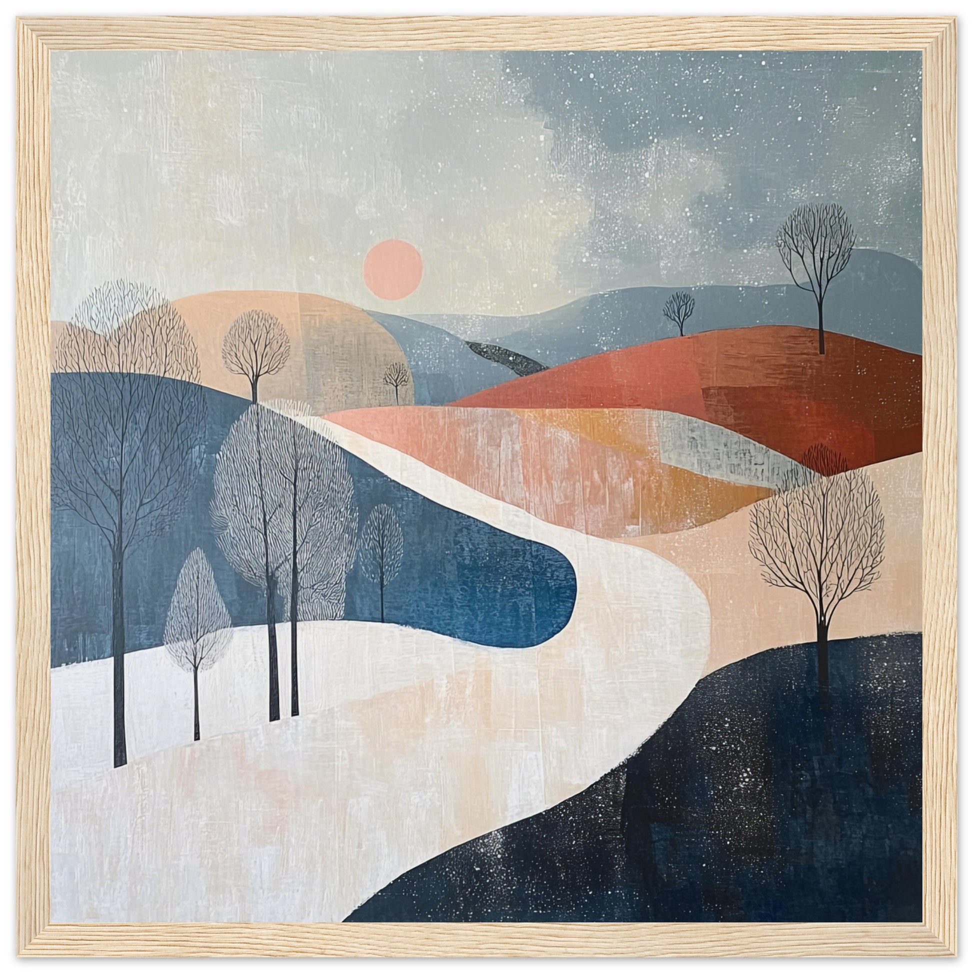 Whispers of Winter's Eve Light Wooden Frame