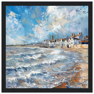 Dynamic Southwold Seascape black framed art print | By Print Room Ltd