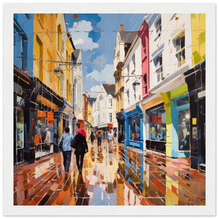Brighton Lanes Art Prints - Print Room Ltd White frame 70x70 cm / 28x28"