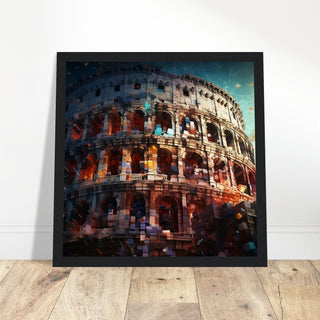 Colosseum Artwork Print - Print Room Ltd Black frame 30x30 cm / 12x12"