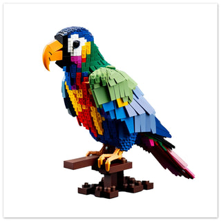 Parrot Artwork - Print Room Ltd No Frame Selected 70x70 cm / 28x28"