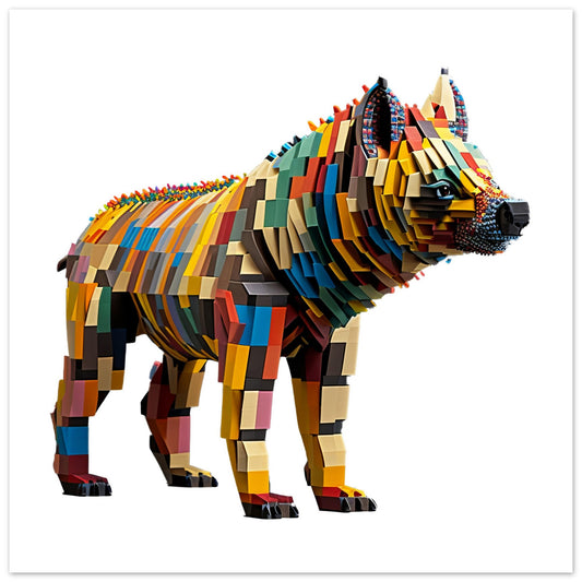 Hyena Artwork - Print Room Ltd No Frame Selected 70x70 cm / 28x28"