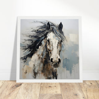 Equine artwork #23 - Print Room Ltd Black frame 70x70 cm / 28x28"
