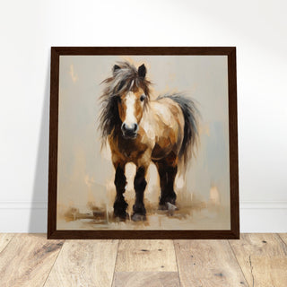 Equine Art #08 - Print Room Ltd Black frame 30x30 cm / 12x12"