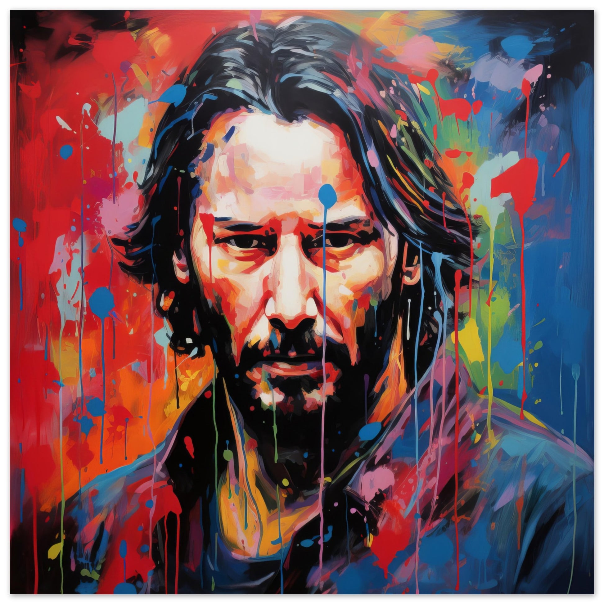 Keanu Reeves Pop Art - Print Room Ltd No Frame Selected 70x70 cm / 28x28"
