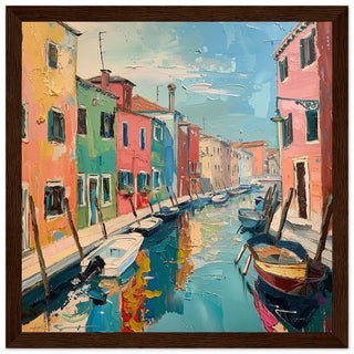 Azure Alleys: Venetian Vistas dark wood framed art print | by Print Room Ltd
