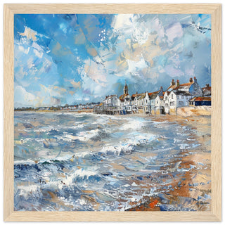 Dynamic Southwold Seascape wood framed art print | By Print Room Ltd