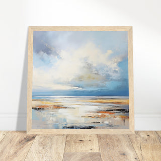 Norfolk Beach Art - Print Room Ltd Black frame 30x30 cm / 12x12"