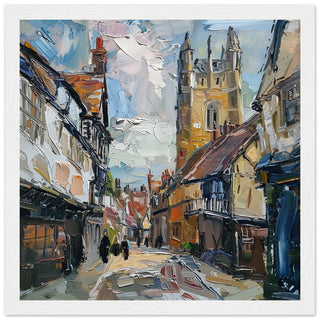 Historic Ludlow: Townscape Textures art print | by Print Room Ltd white frame