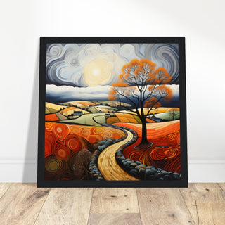 Britain's Landscape Art - Print Room Ltd Wood frame 30x30 cm / 12x12"