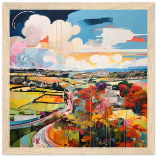 Oxfordshire Landscape Artwork - Print Room Ltd No Frame 70x70 cm / 28x28"