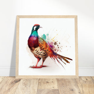 Exclusive Pheasant Print - Print Room Ltd White frame 70x70 cm / 28x28"