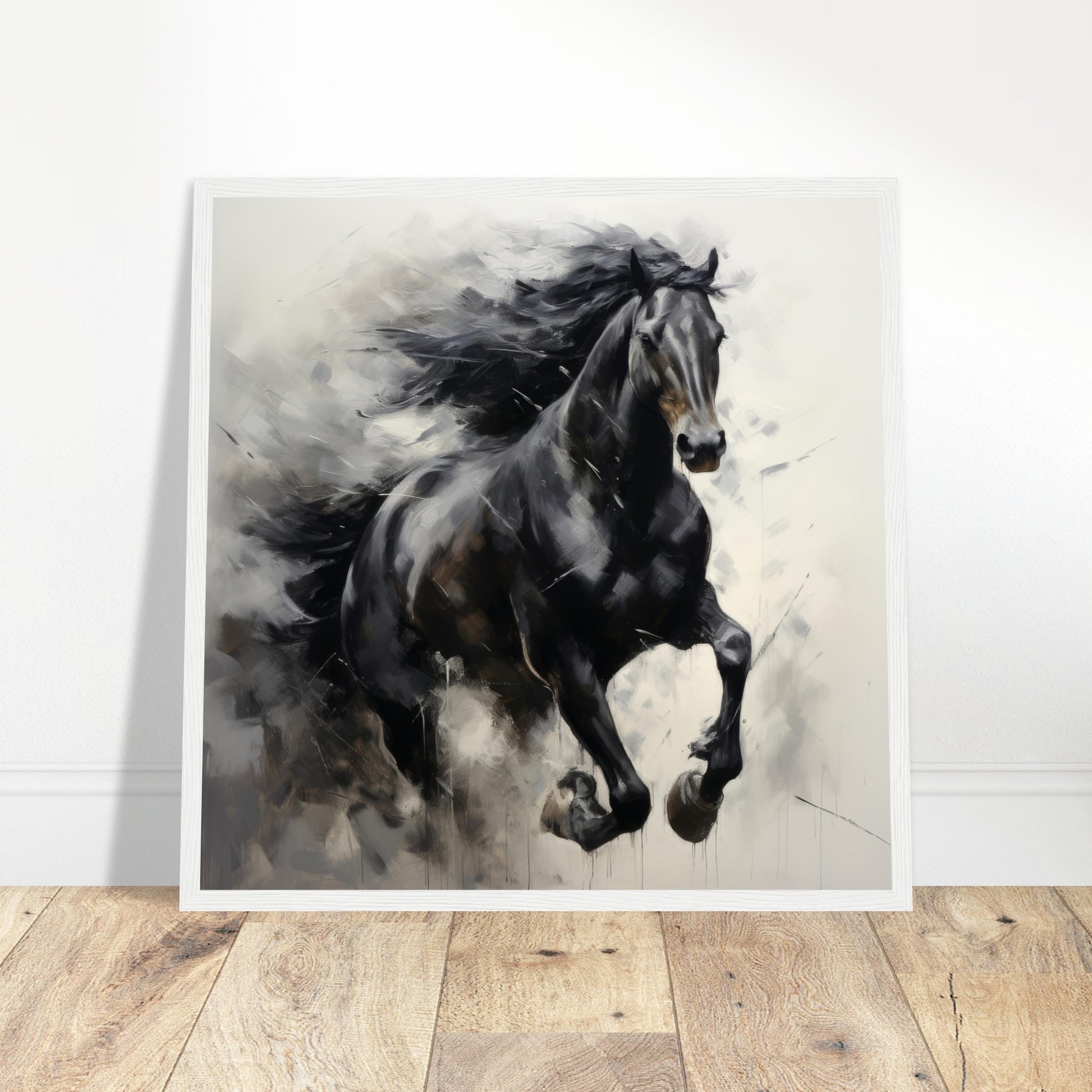 Equine Elegance Art #42 - Print Room Ltd White frame 70x70 cm / 28x28"
