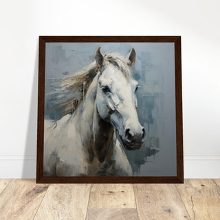 Horse Majesty #07 - Print Room Ltd Dark wood frame 50x50 cm / 20x20"