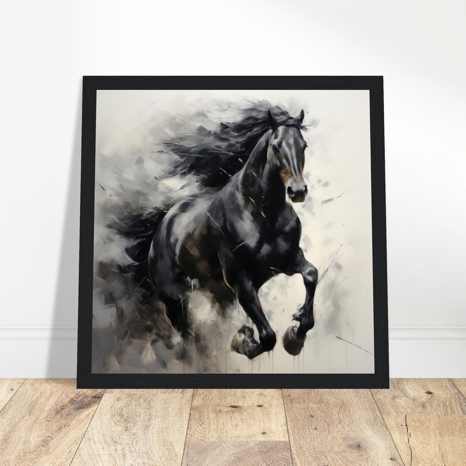 Equine Elegance Art #42 - Print Room Ltd Wood frame 70x70 cm / 28x28"
