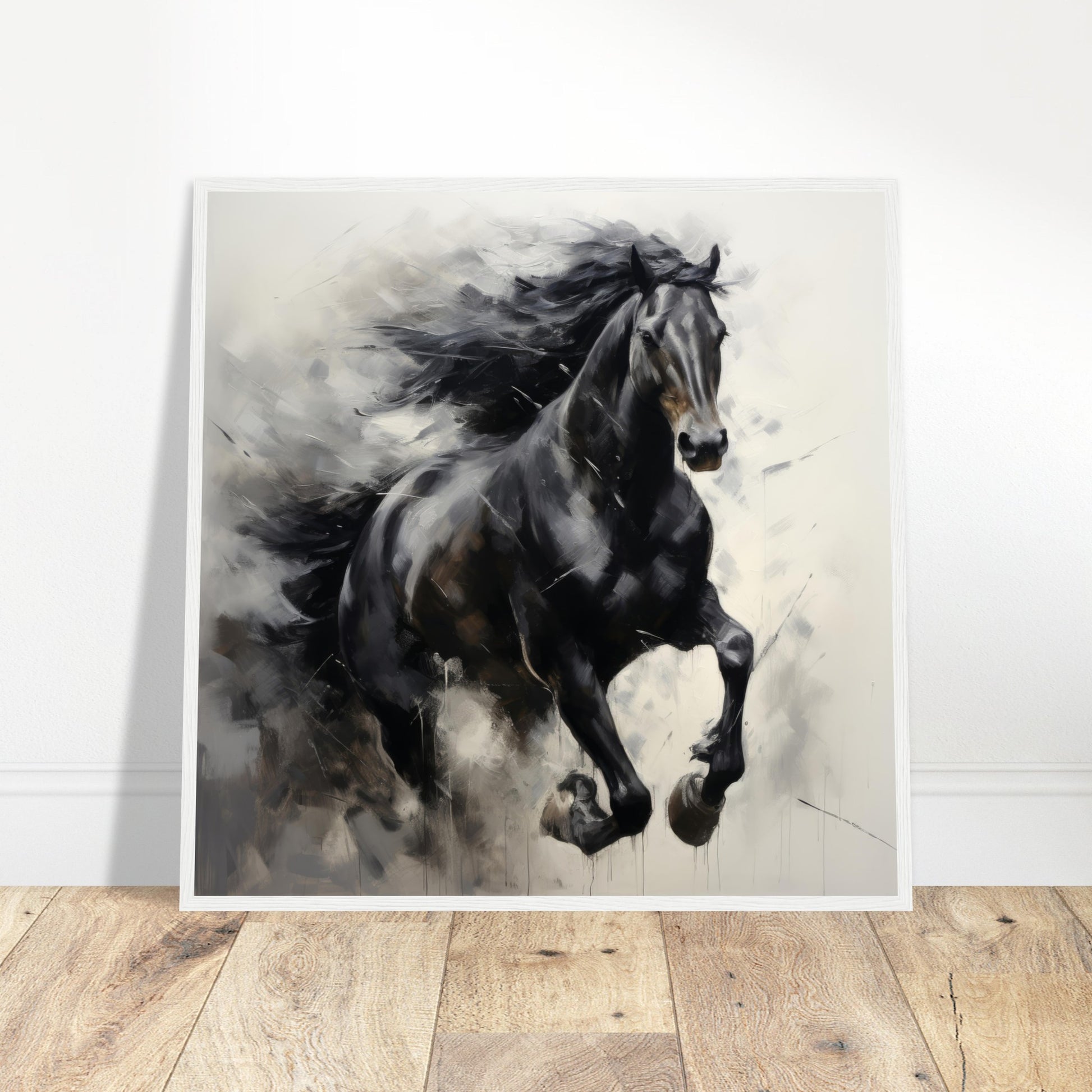 Equine Elegance Art #42 - Print Room Ltd Black frame 50x50 cm / 20x20"