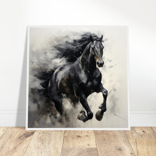 Equine Elegance Art #42 - Print Room Ltd Black frame 50x50 cm / 20x20"