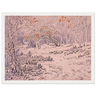Autumn Landscape by Théodore Rousseau white frame | by Print Room Ltd